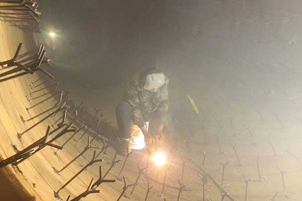 回轉爐施工現場